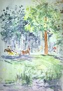 Berthe Morisot Carriage in the Bois de Boulogne china oil painting reproduction